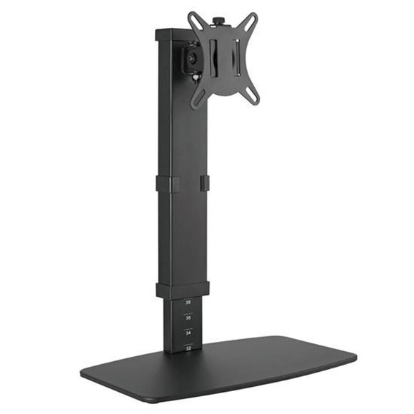 LDT67-T01.BLK - 17"-32" Single Screen Vertical Lift Steel Monitor Stand. 10 View Height Settings, Free Tilt Design