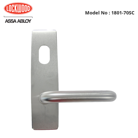 Lockwood - Internal - External Plate Levers - LED Options - OPTIONS External plate and lever with cylinder hole