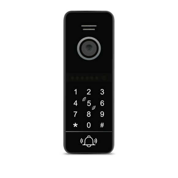 E-CON GATE-K - Black outdoor gate station with keypad, surface mount, 2MP 1080P. Compatible with E-CON MONITORS