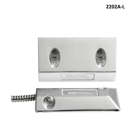 2202A-L - Sentrol Reed Switch, Surface Mount, Overhead, NC, 3"(76mm) gap, 45cm Armoured Cable