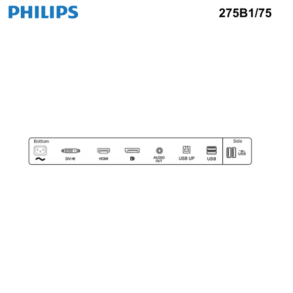 275B1/75 - Philips 27" WQHD WLED LCD Monitor - 16:9 - In-plane Switching (IPS)