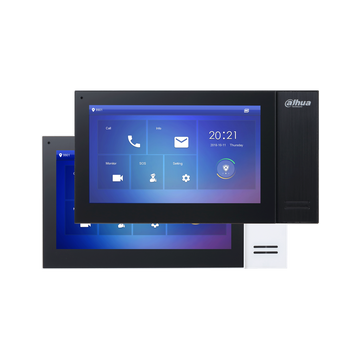 DHI-VTH2421FB-P - Dahua - IP Intercom Kit, Door Station, 7" Monitor, Switch, Flush Mount