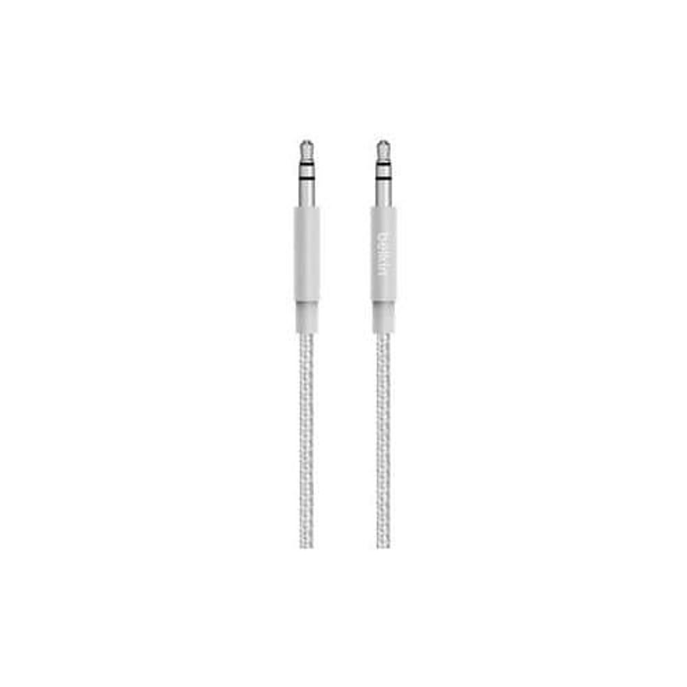 AV10164BT04-SLV - Belkin MIXIT Metallic AUX Cable - 1.22 m Mini-phone Audio Cable for Audio Device, Speaker, Smartphone, Tablet, Stereo Receiver