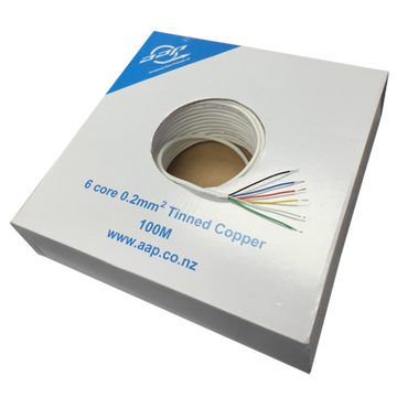 6C2-100-CU - 6-Core 0.2mm Tinned Copper 100m