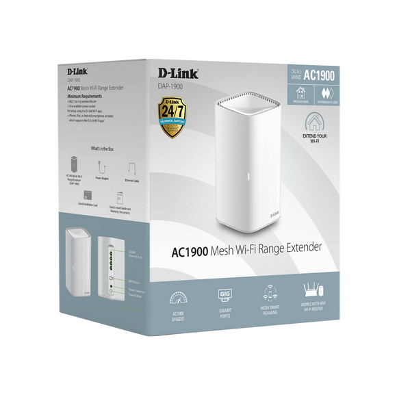 DAP-1900 - D-Link AC1900 Mesh Wi-Fi Range Extender