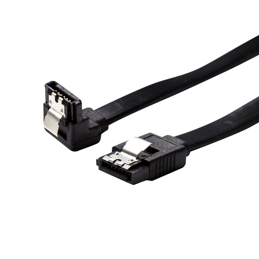 C-SATA3-R100 - Dynamix 1m Right Angled SATA 6Gbs Data Cable with Latch. Black Colour
