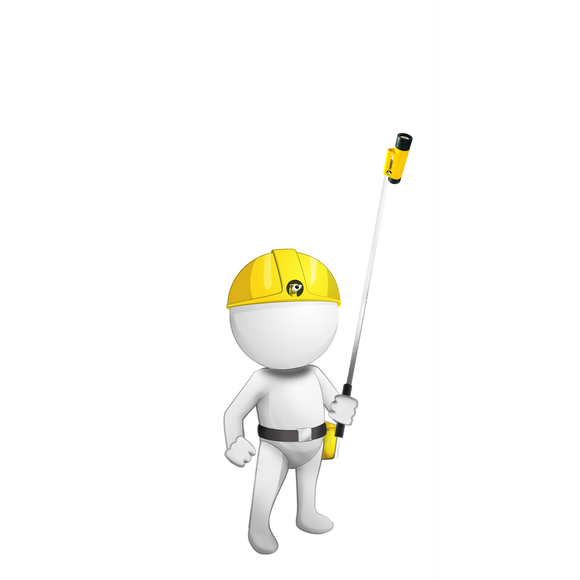 CFST-55 - FERRET STICK Extendable Stick (31 to 140cm). Stainless steel, Rust resistant, Rubber grip handle