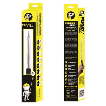 CFST-55 - FERRET STICK Extendable Stick (31 to 140cm). Stainless steel, Rust resistant, Rubber grip handle
