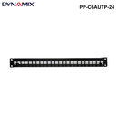 PP-C6AUTP-24 - Cat6A 180 Unshielded Keystone patch panel, 24 Port with cable management