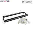 PP-C6AUTP-24 - Cat6A 180 Unshielded Keystone patch panel, 24 Port with cable management