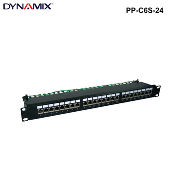 PP-C6S-24 - 24 Port Cat6 Shielded Patch Panel 19'' Rack Mount