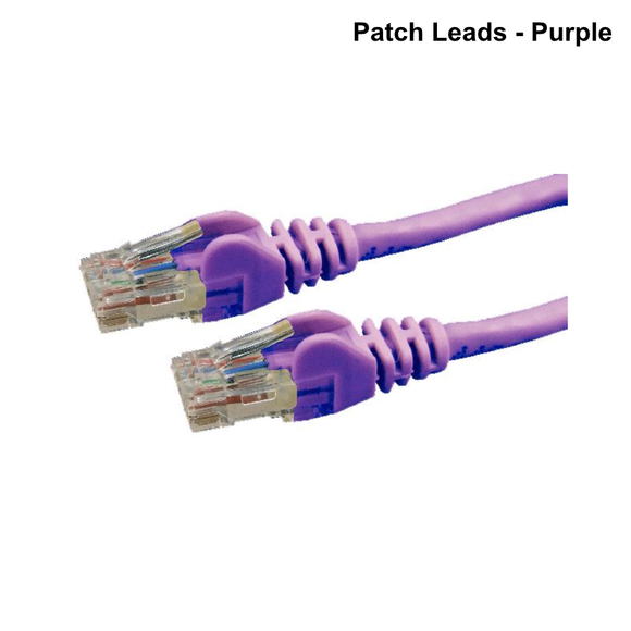Cat5e UTP Patch Lead (T568A Specification) 100MHz - Beige - Select Length - 0.5 to 50m Cat5e UTP Patch Lead - 5m - Purple
