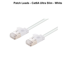 Cat6A SFTP Ultra-Slim Shielded 10G Patch Lead (34AWG) - Black - Select Length - 0.25 to 3m