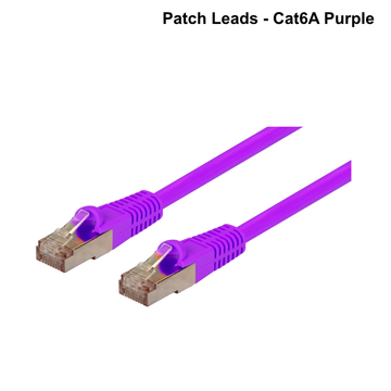 Cat6A SFTP Patch Lead (Cat6 Augmented) 500MHz - Beige - Select Length - 0.5 to 20m Cat6A SFTP Patch Lead - 15m - Purple