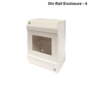 TSDRE - Surface Mounted DIN Rail Enclosure, 1 to 12 Pole, Moulded Bas TSDRE - Surface Mounted DIN Rail Enclosure - 4 Pole