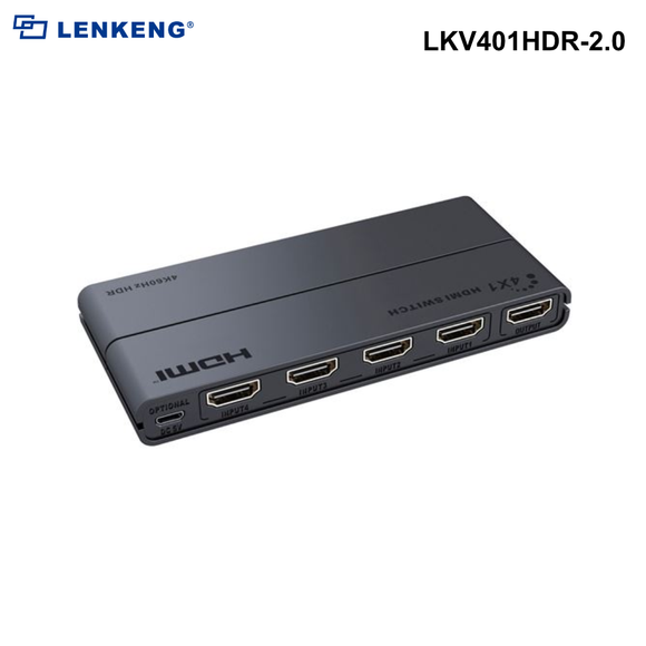 LKV401HDR-2.0 - Lenkeng 4 in 1 Out HDMI Switch. Supports UHD 4K2K@30/60Hz