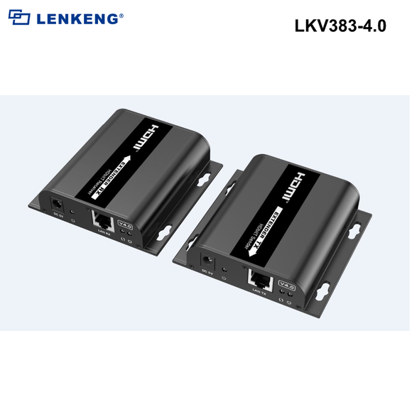 LKV383-4.0 - Lenkeng HDbitT HDMI Extender over IP CAT5/5e/6 Network Cable Kit