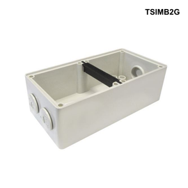 TSIMB - Mounting Base and Lids IP66, Stainless Steel Cover Fastening - Options 1G to 8G Mounting Base 2 Gang IP66