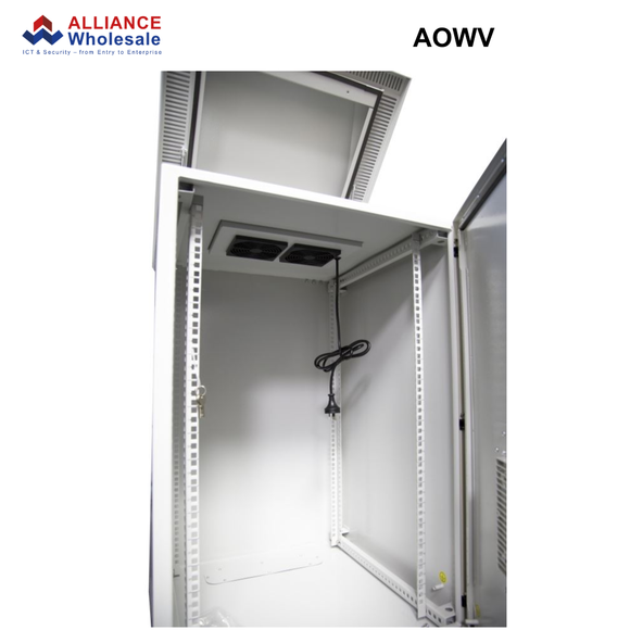 AODWV - Outdoor Vented Wall Mount Cabinet, IP45 Rated, 9RU to 24RU, 400 or 600mm - Grey
