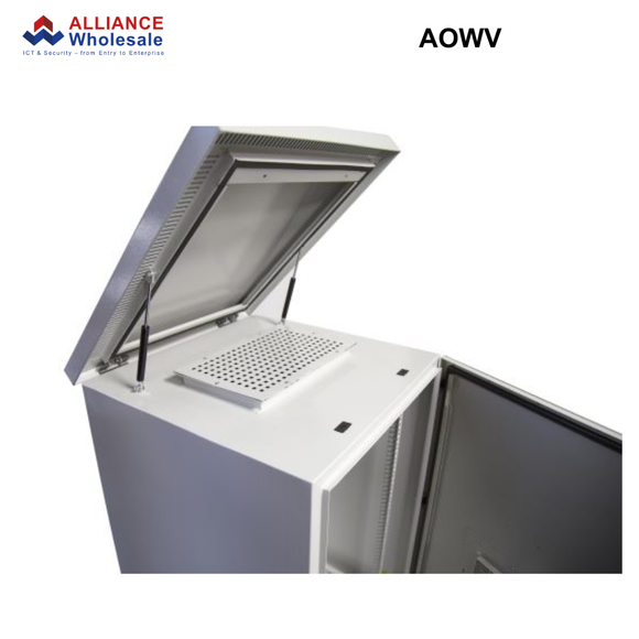 AODWV - Outdoor Vented Wall Mount Cabinet, IP45 Rated, 9RU to 24RU, 400 or 600mm - Grey