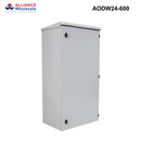 AODW - Outdoor Wall Mount Cabinet, IP65 Rated, 6RU to 24RU, 400 or 600mm - Grey Outdoor Wall Mount Cabinet - 24RU - 600mm