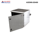 AODW-SS - Outdoor SUS316 Wall Mount Cabinet, IP65 Rated, 6RU to 24RU, Stainless Steel, 400 or 600mm Outdoor SS Wall Mount Cabinet - 6RU - 400mm