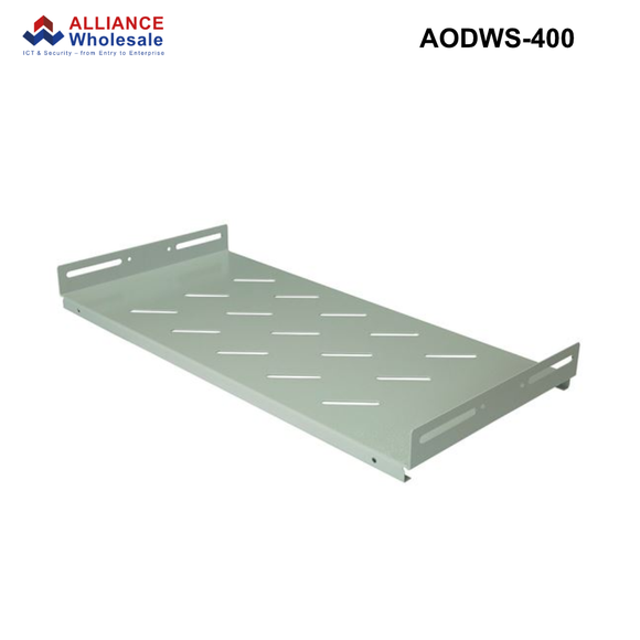 AODW-SS - Outdoor SUS316 Wall Mount Cabinet, IP65 Rated, 6RU to 24RU, Stainless Steel, 400 or 600mm Outdoor Wall Mount Cabinet Shelf - 400mm