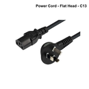 C-PFH3PC13 - Flat Head 3-Pin To C13 Clover Shaped Female Connector Flat Head 3-Pin To C13 Clover Shaped - 2m