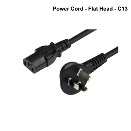 C-PFH3PC13 - Flat Head 3-Pin To C13 Clover Shaped Female Connector Flat Head 3-Pin To C13 Clover Shaped - 2m