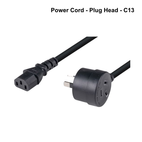 C-POWERCT - 3-Pin TAPON Ended Plug To IEC C13 Female Connector Plug Head 3-Pin To C13 Clover Shaped - 3m