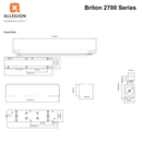 2700 Series - Briton cam action closers strength 1-5 delayed action - Push & Pull Options