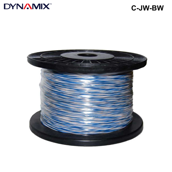 C-JW - Jumper Cable Roll, Copper: 0.5mm (non- tinned). Solid overall diameter: 0.90mm. PVC Insulation Jumper Cable Roll Copper 0.5mm - Blue & White