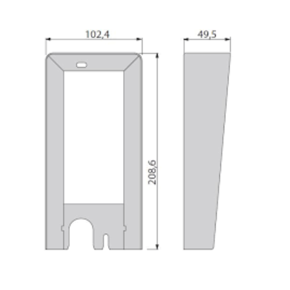 BPT-LTP - BPT Rain flap for installing on wall onto entry panels of the Lithos series.