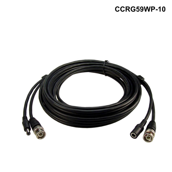 CCRG59WP - BNC Male To Male With 2.1mm Power Cable Male/Female. 5-30m Options BNC Male To Male With 2.1mm Power Cable Male