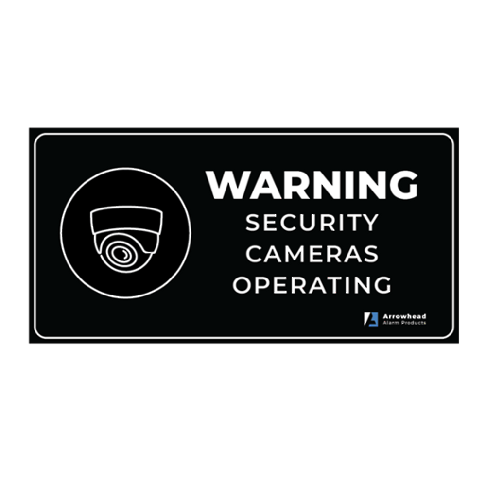 CCTV STICKER-BLACK - CCTV Sticker, Small W160mm x H80mm | Essential ...