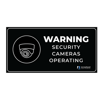 CCTV STICKER-BLACK - CCTV Sticker, Small W160mm x H80mm