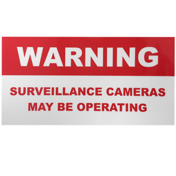 CCTV STICKER - Warning Surveillance Camera Sticker
