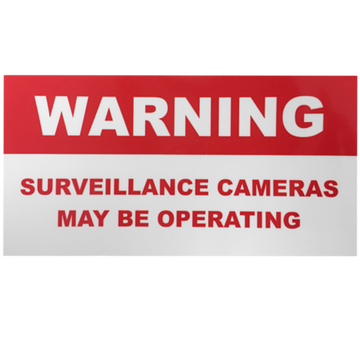 CCTV STICKER - Warning Surveillance Camera Sticker