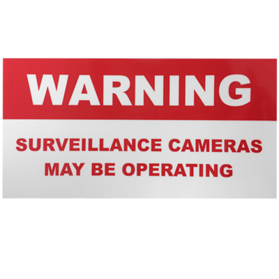 CCTV STICKER - Warning Surveillance Camera Sticker