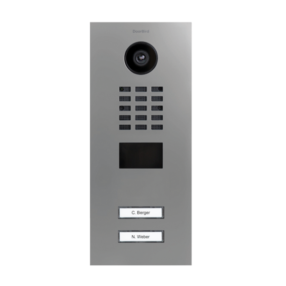 DB-D2102V - Doorbird IP Video Door Station Stainless Steel V2A Brushed, 2 Call Buttons