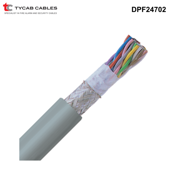DPF24702 - Tycab 12 Pair Twisted 0.22mm Data Cable Shielded Copper - 100, 250 or 500m 12 Pair Twisted 0.22mm Shielded - 500m