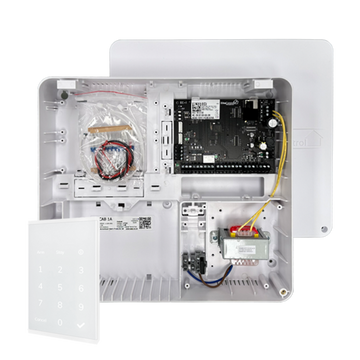 EC-PLAS KP W - EC security alarm panel with (EC-KP White Keypad) in enclosed plastic cabinet