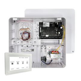 EC-PLAS TOUCH W - EC security alarm kit with (white 5" touch screen keypad) in enclosed plastic cabinet