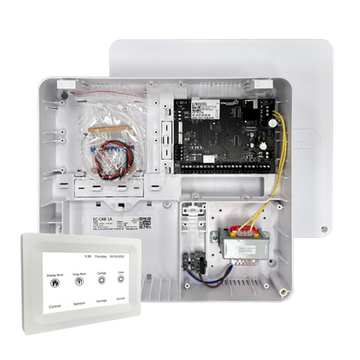 EC-PLAS TOUCH W - EC security alarm kit with (white 5" touch screen keypad) in enclosed plastic cabinet