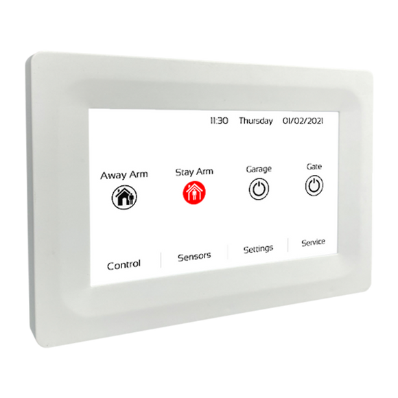 EC-TOUCH W PROX - 5" Touch Keypad in White with Built-in Prox Reader & 2 x Prox Tags