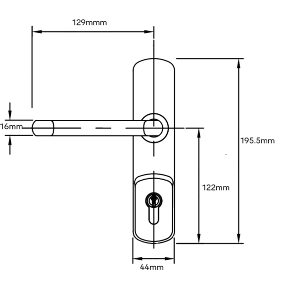 EXI325EA-SIL - EXIDOR Lever Operated Exit Access Device