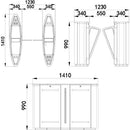 FGES-FB550-5 - FERN360 - Stainless Steel Flap Barrier