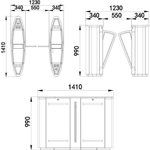 FGES-FB550-5 - FERN360 - Stainless Steel Flap Barrier