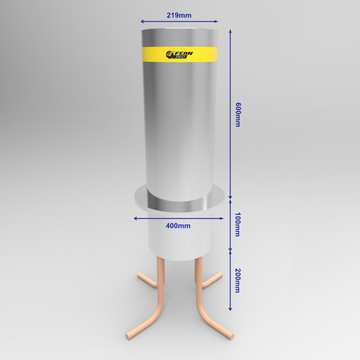 FGES-FB6-219-6 - FERN360 - Stainless Steel Fixed Bollard