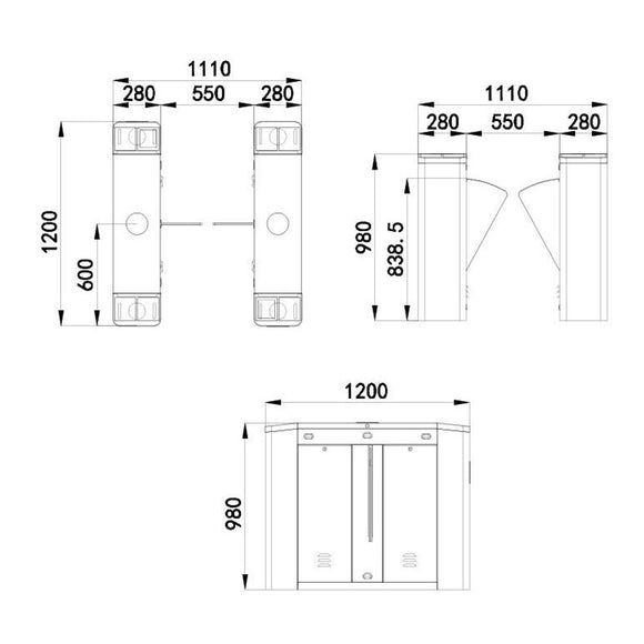 FGES-FB550-2 - FERN360 - Stainless Steel Flap Barrier